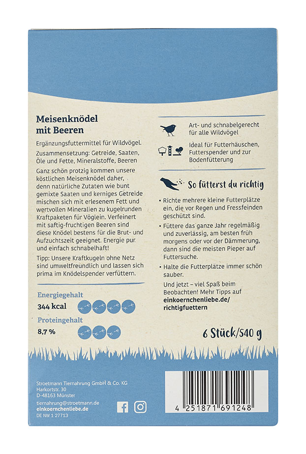 elles - Meisenknödel ohne Netz mit Beeren 6 Stück - 1 x 6 Stück - 2