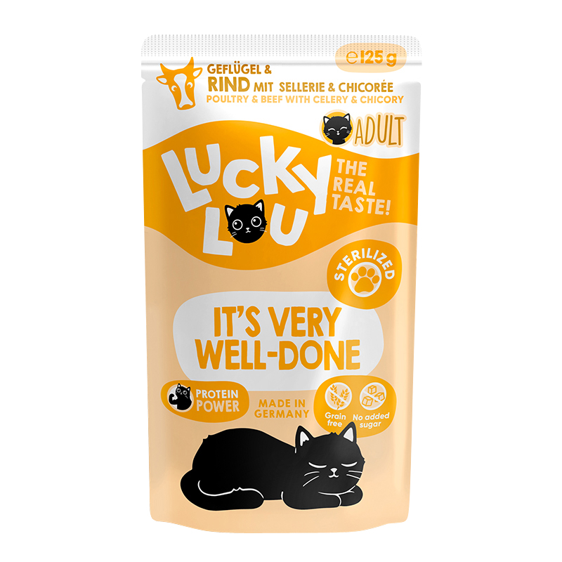 Lucky Lou - Sterilized Geflügel & Rind - 16 x 125 g - 1