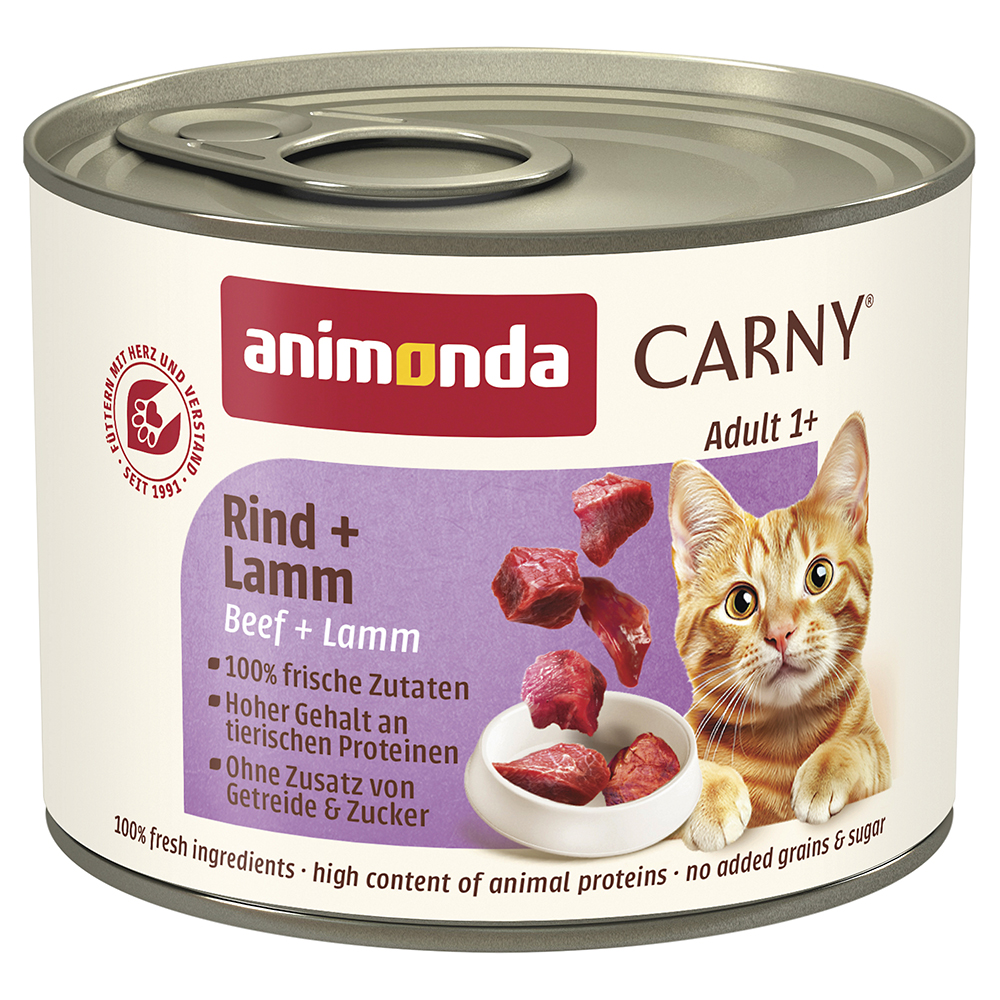 Animonda Carny - Adult Rind + Lamm - 6 x 200 g - 1