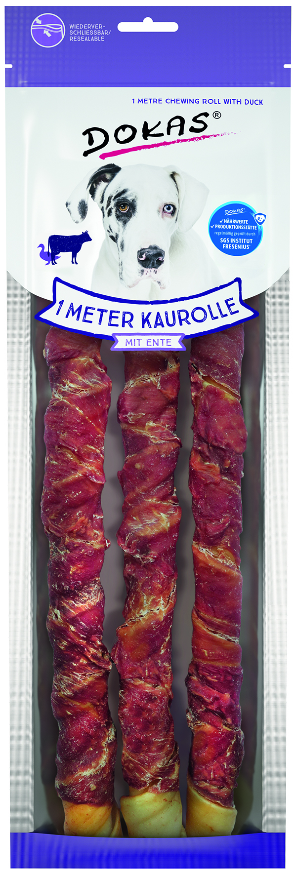 Kaurolle mit Ente (Rinderhaut)