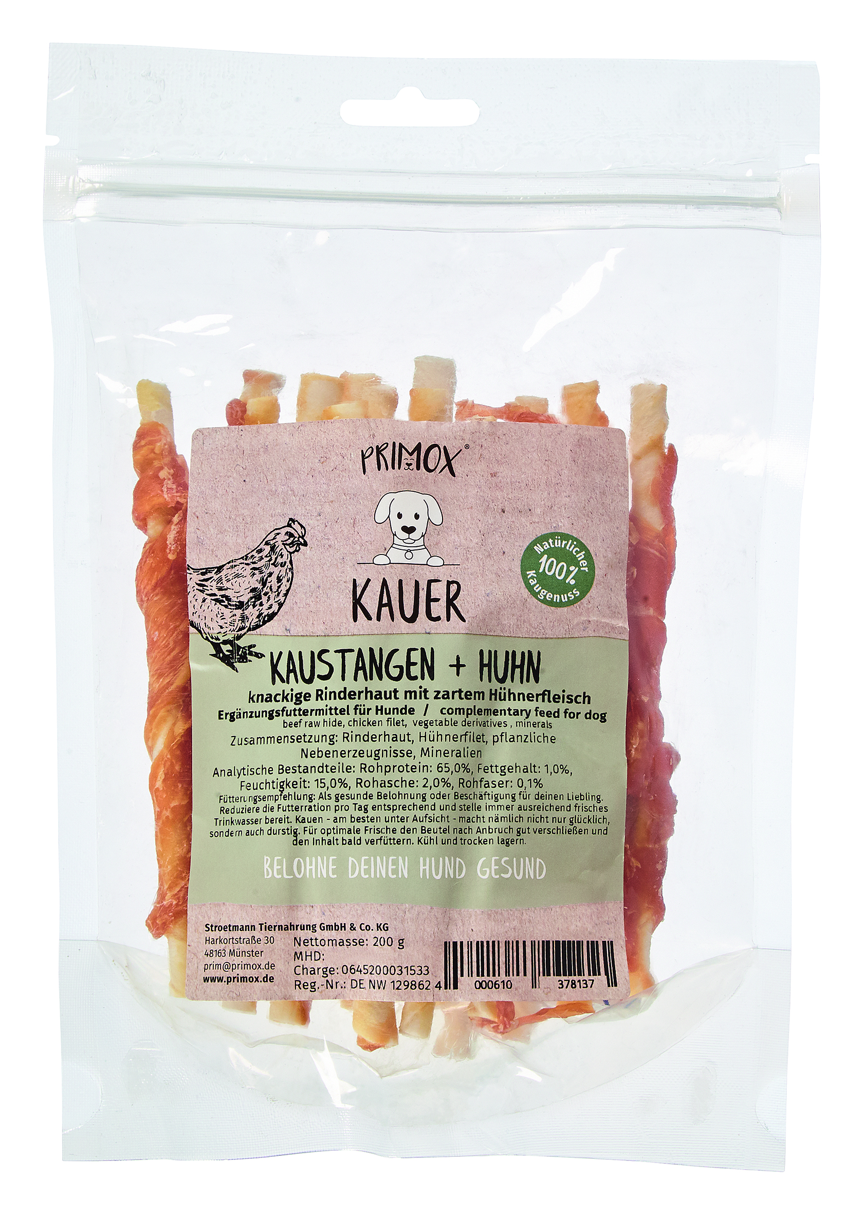 Kaustange mit Huhn 200g