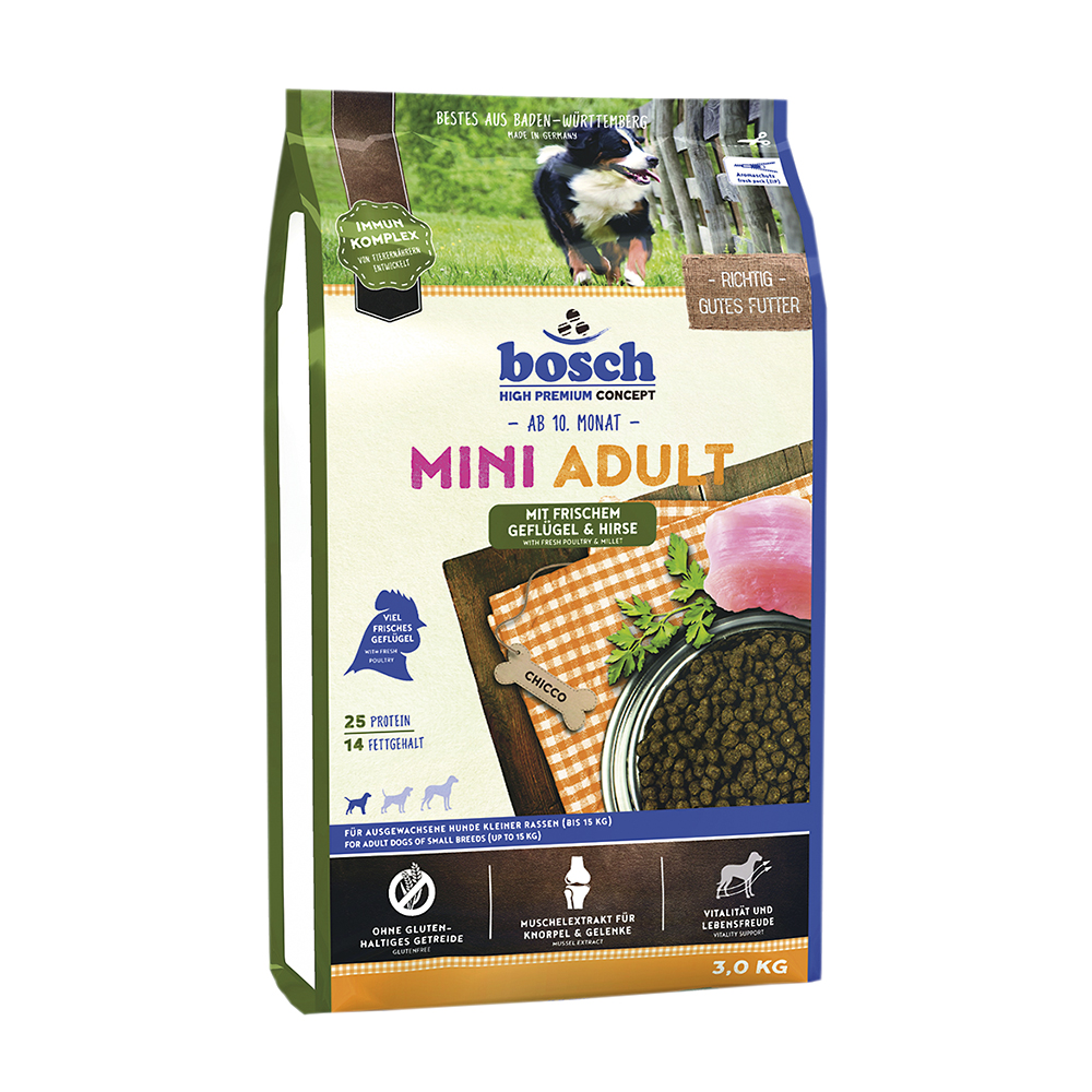 Bosch - Mini Adult Geflügel 6 Hirse - 1 x 3 kg - 1