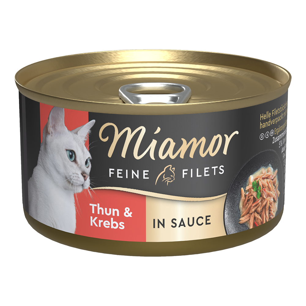 Feine Filets Thunfisch & Krebs in Sauce