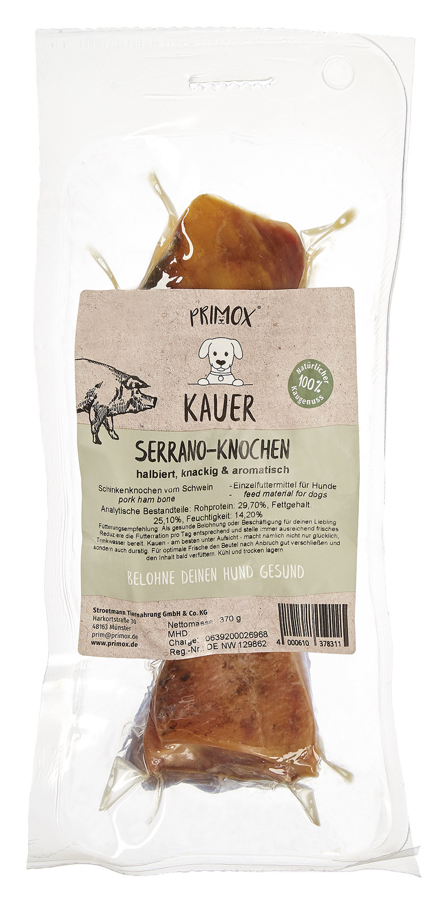 Serrano Knochen halbiert 370g