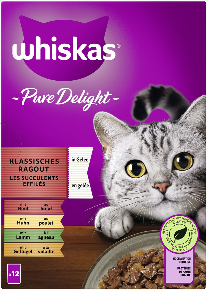 Whiskas - Whiskas Multipack Pure Delight Klassisches Ragout in Gelee - 4