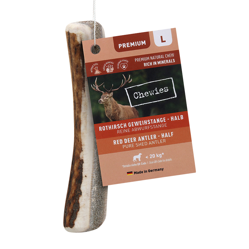 Rothirsch-Geweihstange L halb