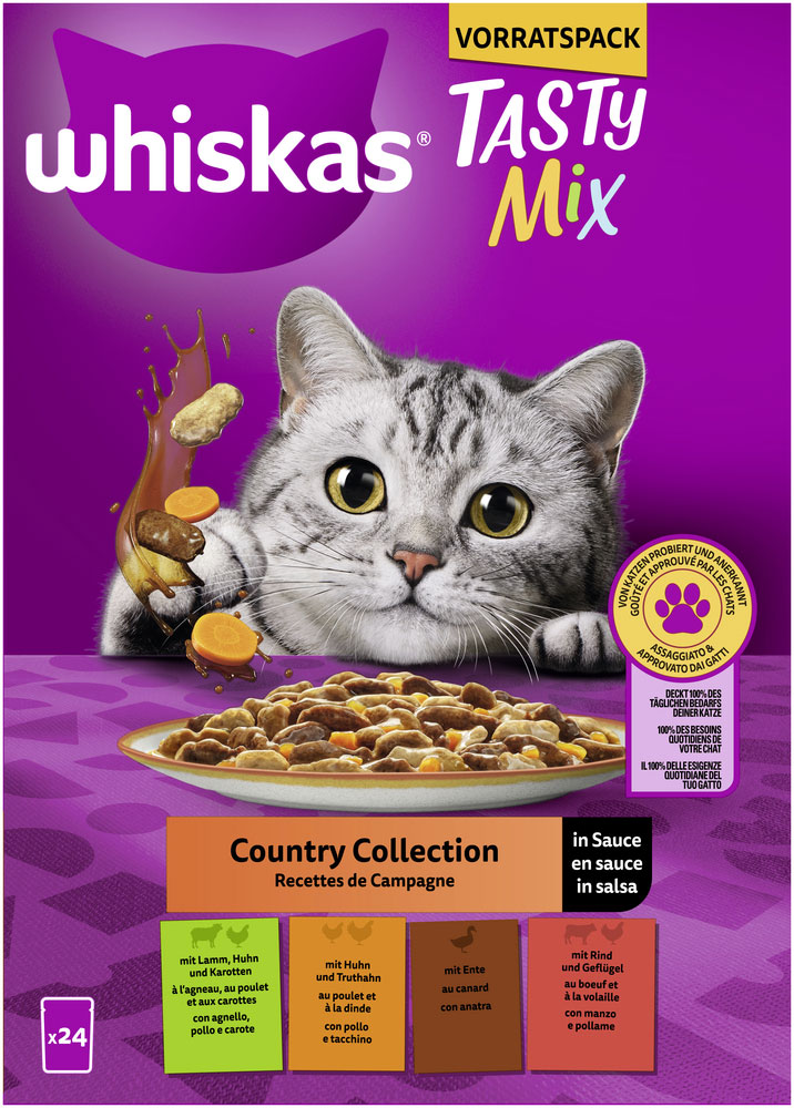 Whiskas - Whiskas Tasty Mix Multipack Country Collection in Sauce - 2 x 24X85g - 4