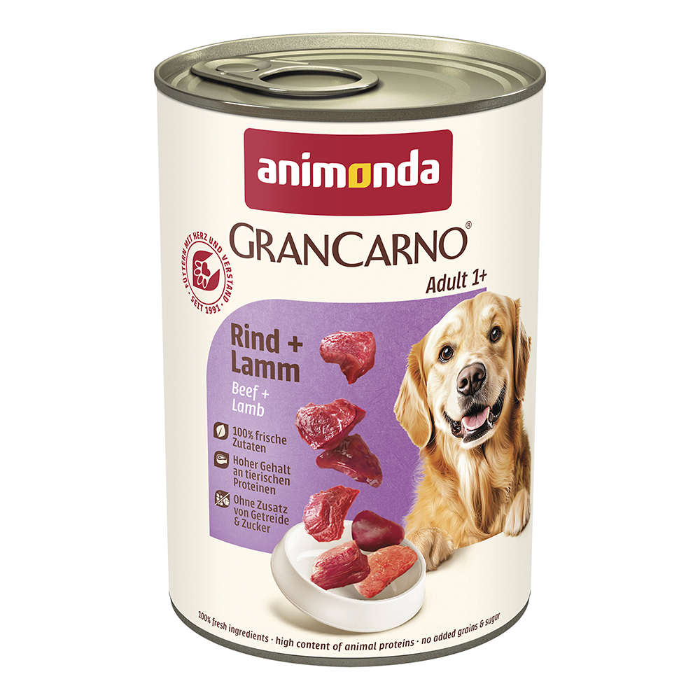 Animonda Gran Carno - Original Adult Rind + Lamm - 6 x 400 g - 1