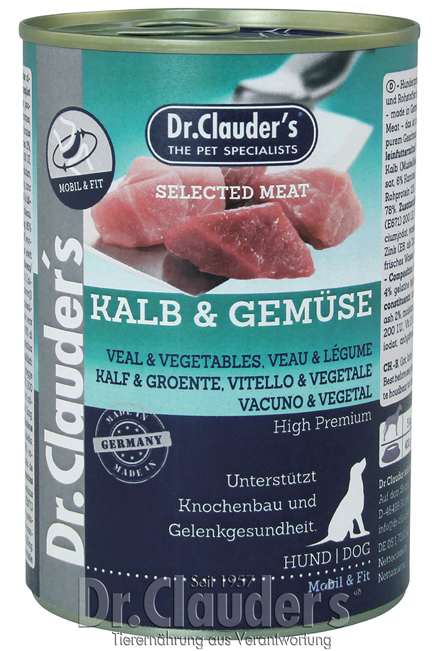 Dr. Clauder - Selected Meat Kalb & Gemüse - 6 x 800 g - 1