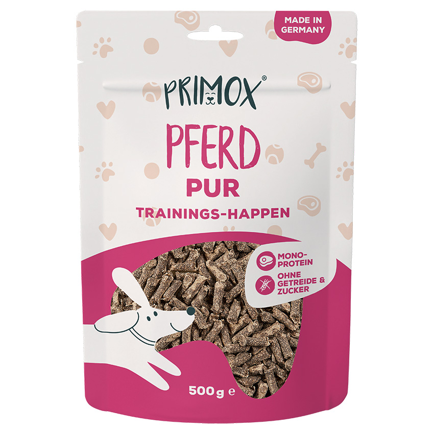 Hundeleckerlis Pferd pur 500g