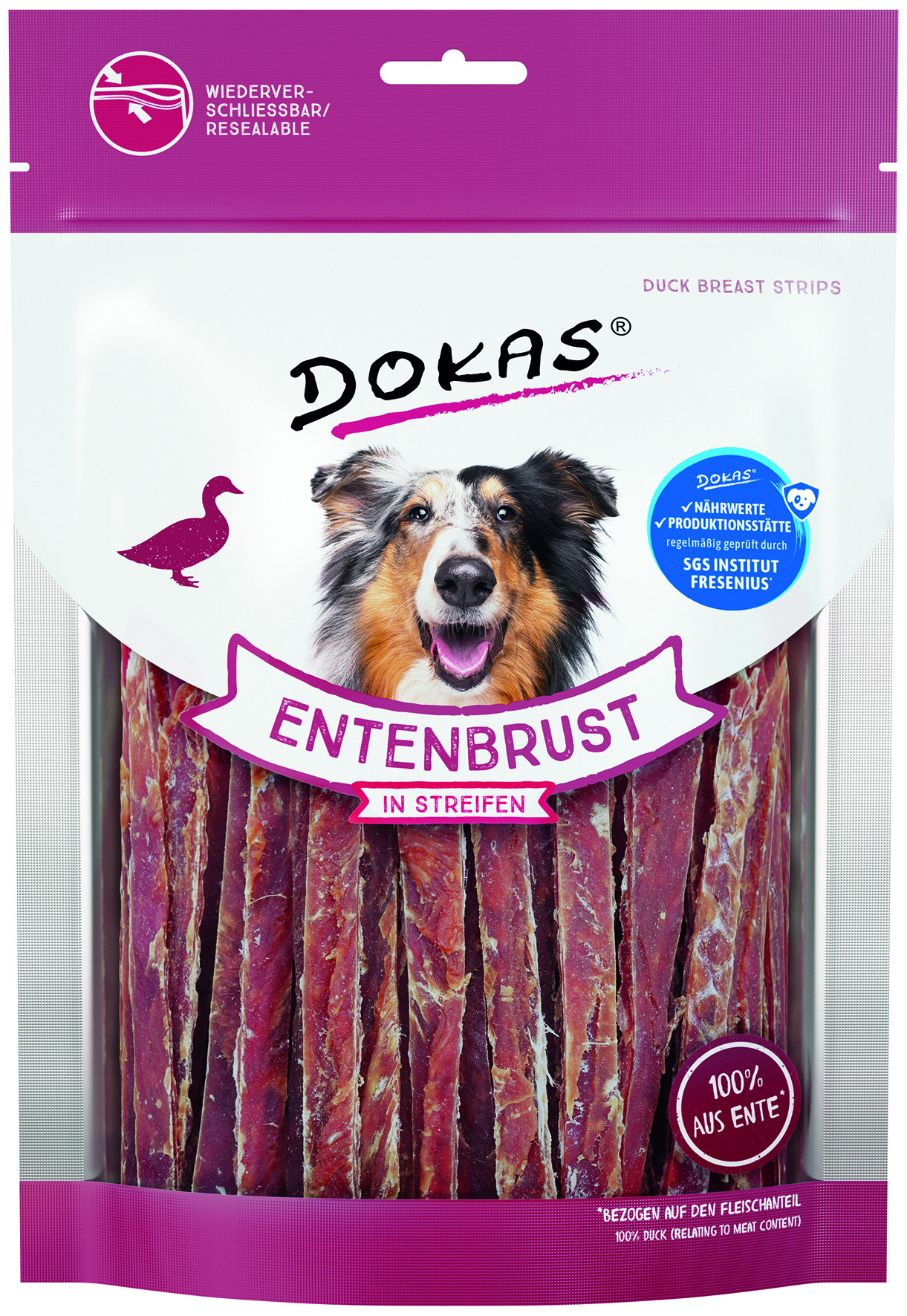 Entenbrust in Streifen