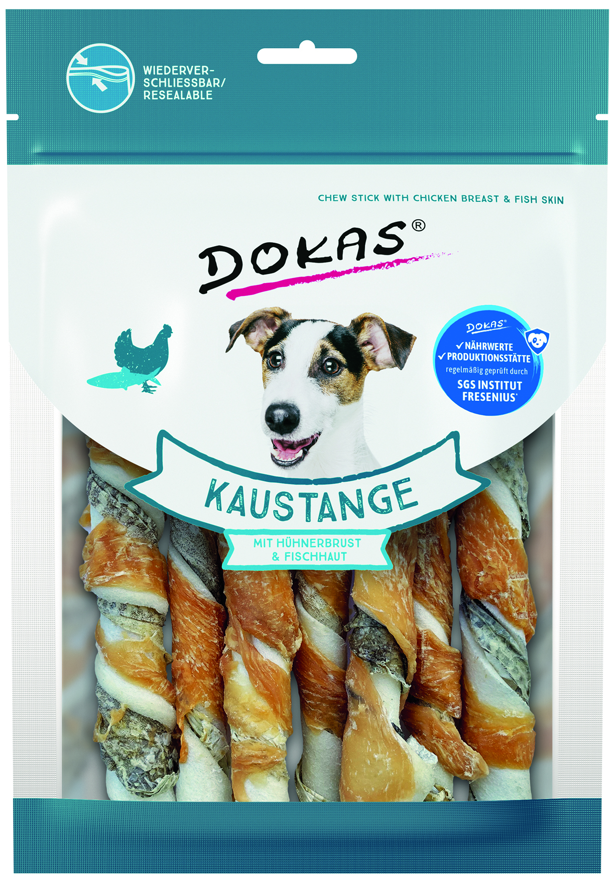 Kaustange mit Hühnerbrust & Fischhaut