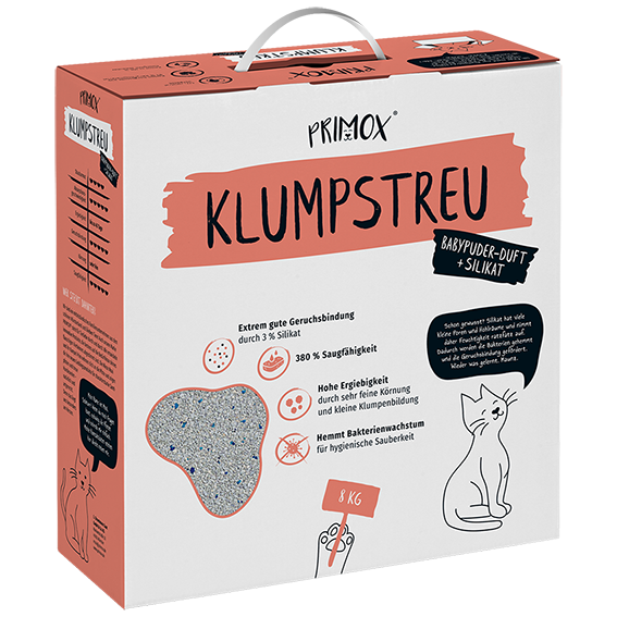 Katzenstreu Babypuderduft + Silikat 8 kg