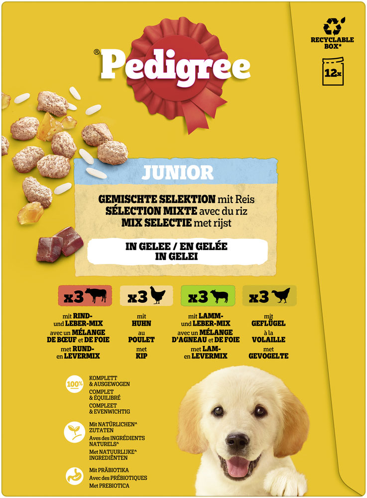 Pedigree - MP Junior in Gelee - 4 x 12X100g - 5