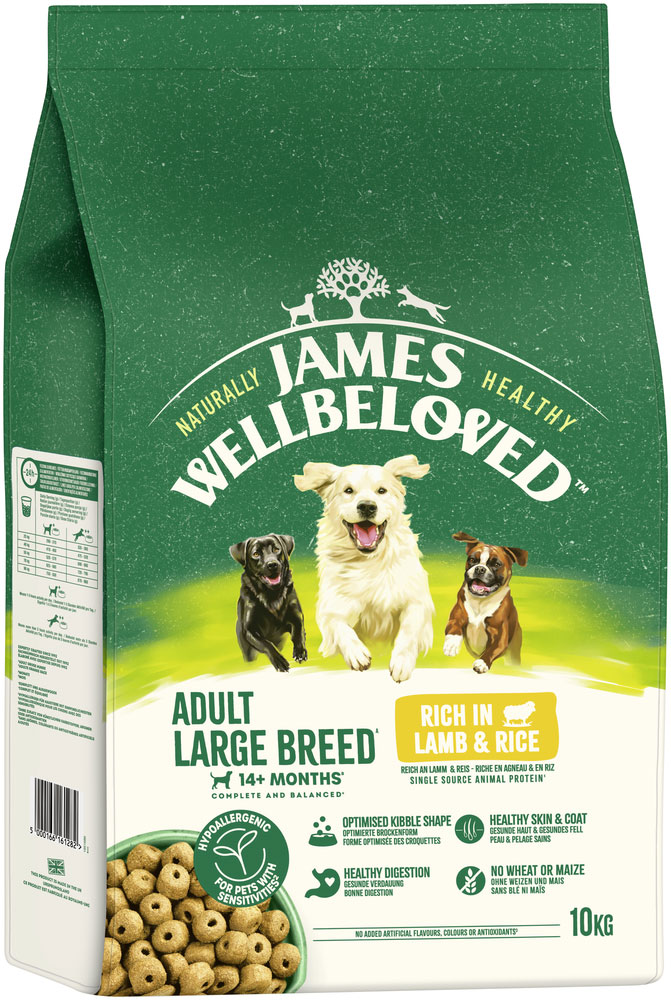 James Wellbeloved - Große Hunde Reich an Lamm & Reis - 1 x 10kg - 2