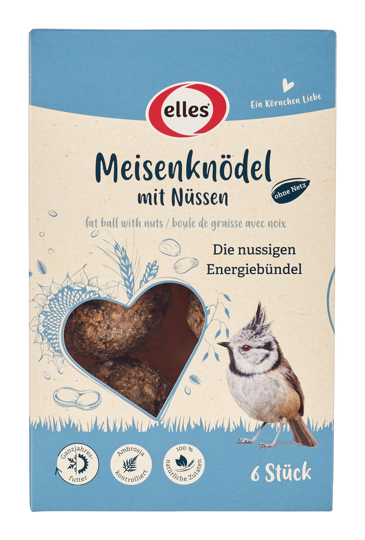 elles - Meisenknödel ohne Netz mit Nüssen 6 Stück - 6 x 6 Stück - 1