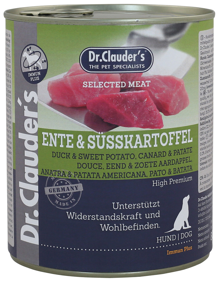 Dr. Clauder - Ente & Süßkartoffel - 6 x 800 g - 1
