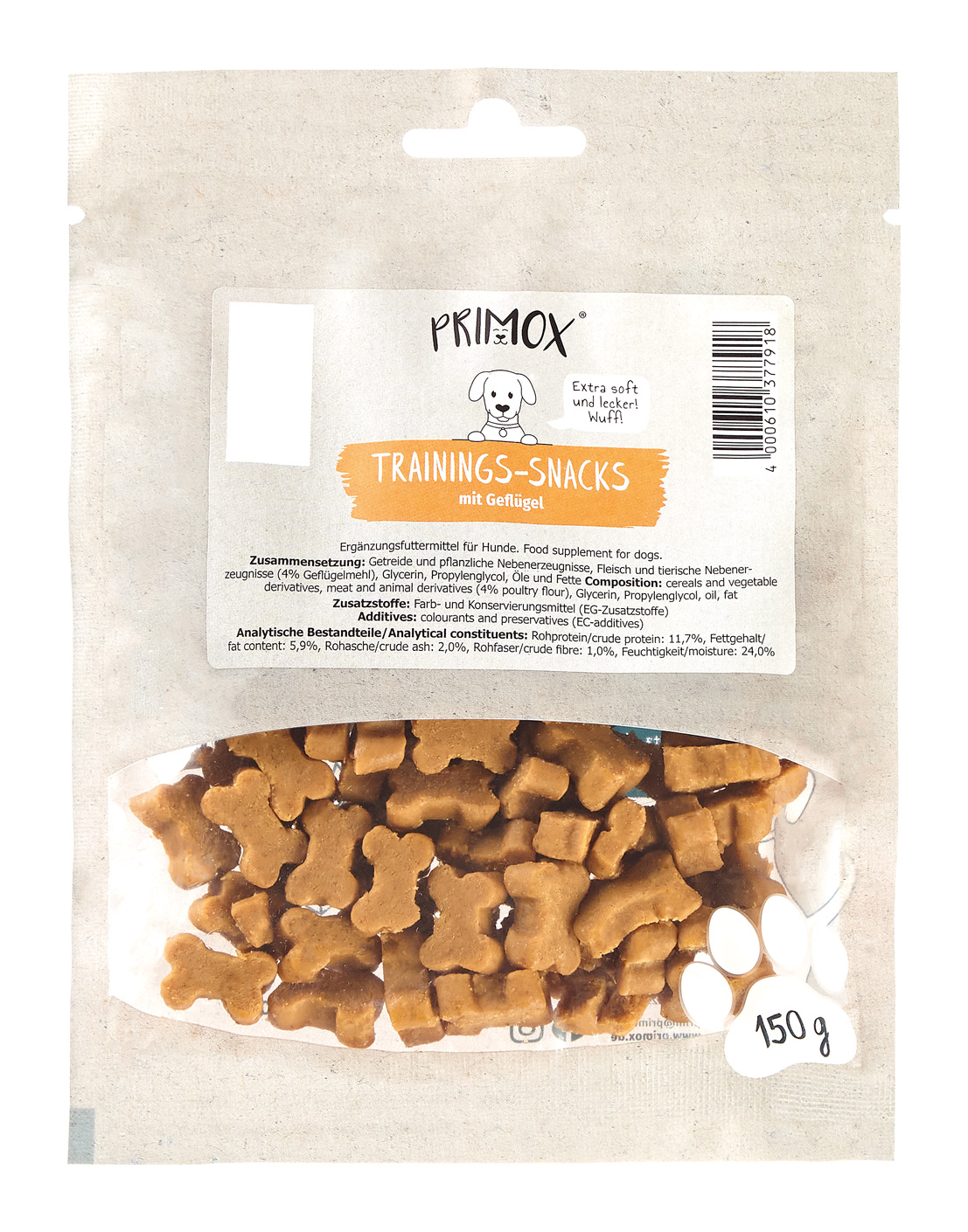 Primox - Trainingssnack mit Geflügel 150g - 1 x 150 g - 1
