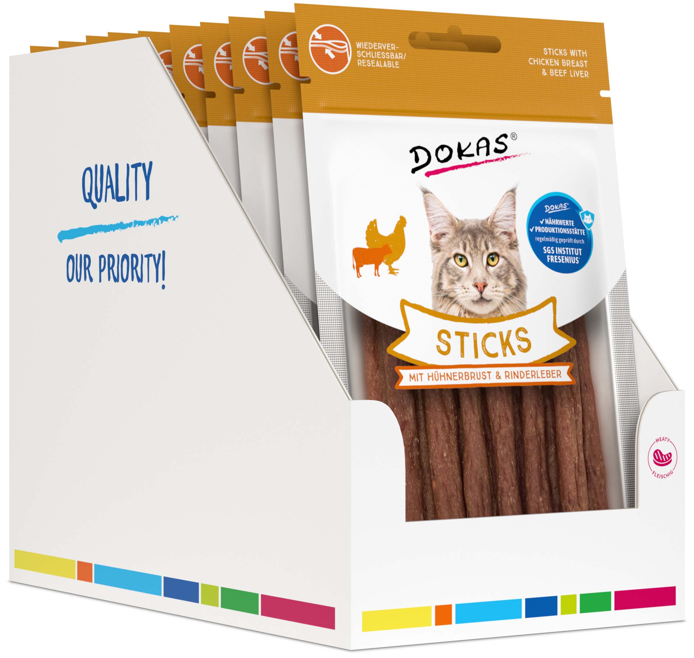 Dokas - Sticks  mit  Hühnerbrust & Rinderleber - 1 x 30g - 2