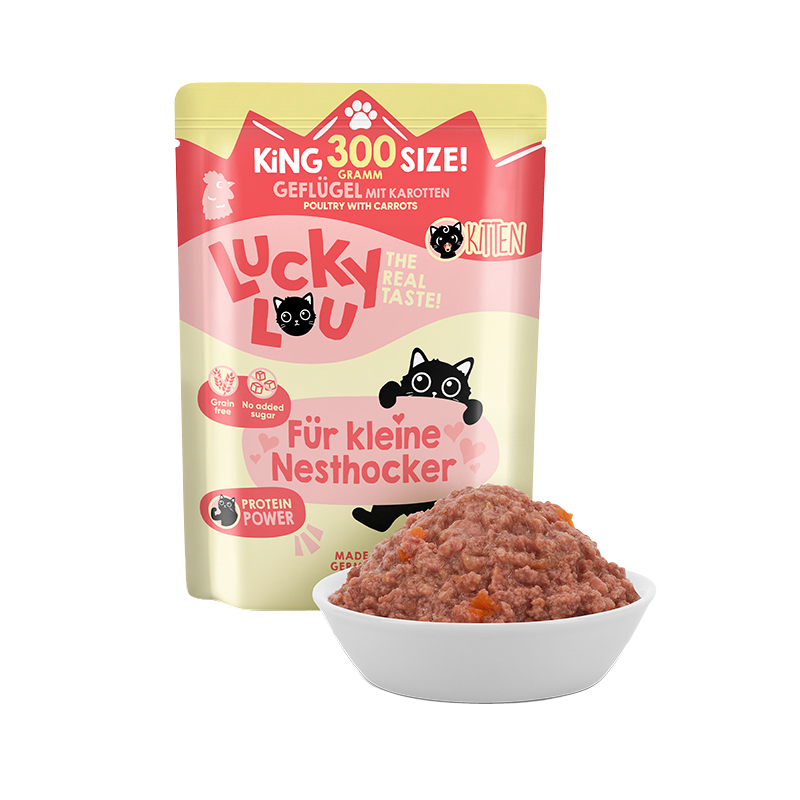 Lucky Lou - Kitten Geflügel - 6 x 300 g - 2