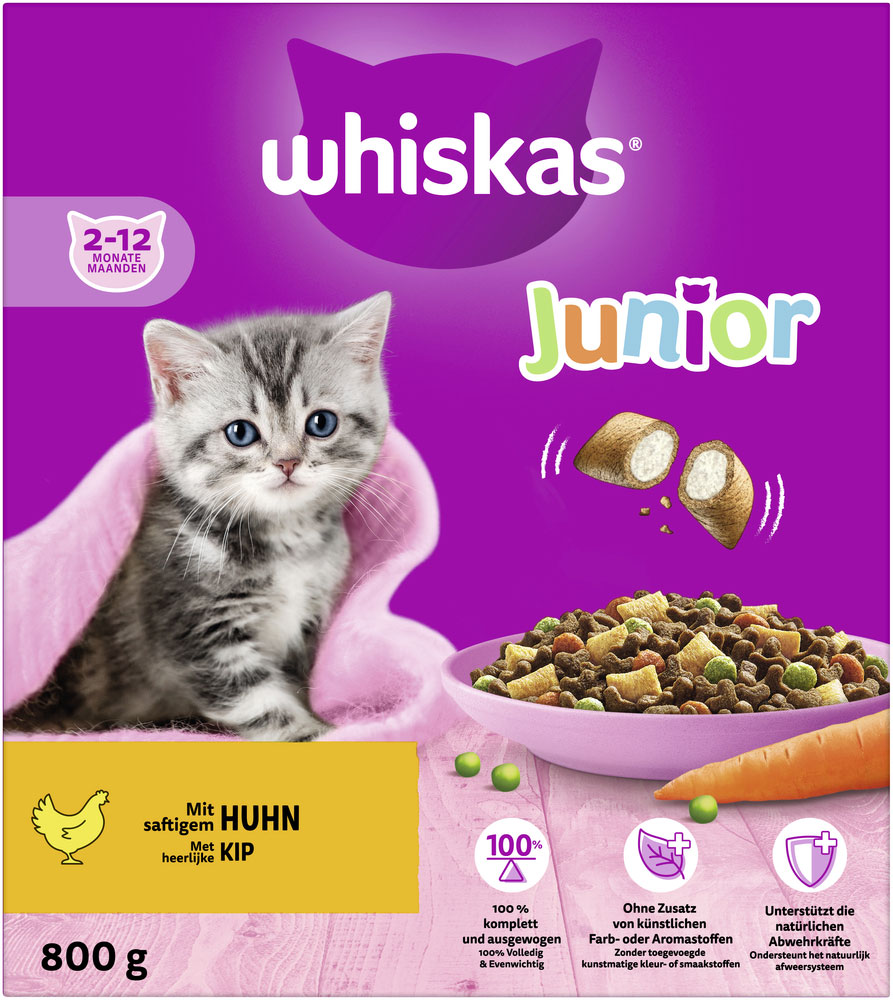Whiskas - Junior mit Huhn - 1 x 800g - 1