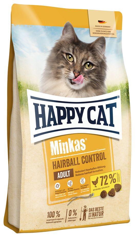 Happy Cat - Minkas Hairball Control Geflügel - 1 x 4kg - 1