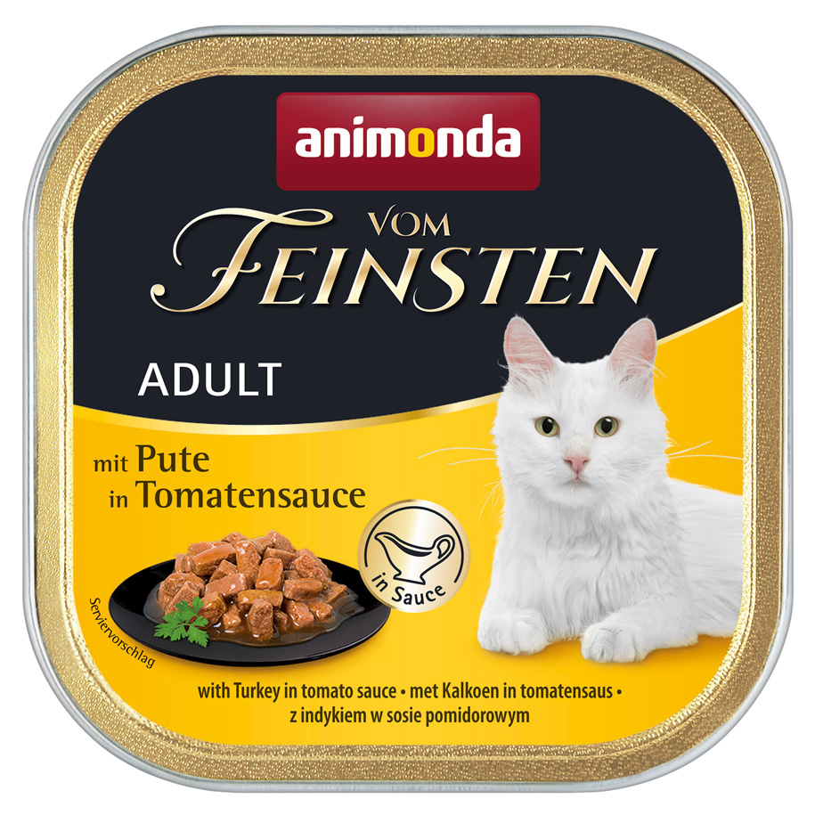 Animonda Vom Feinsten - mit Pute in Tomatensauce - 32 x 100 g - 1