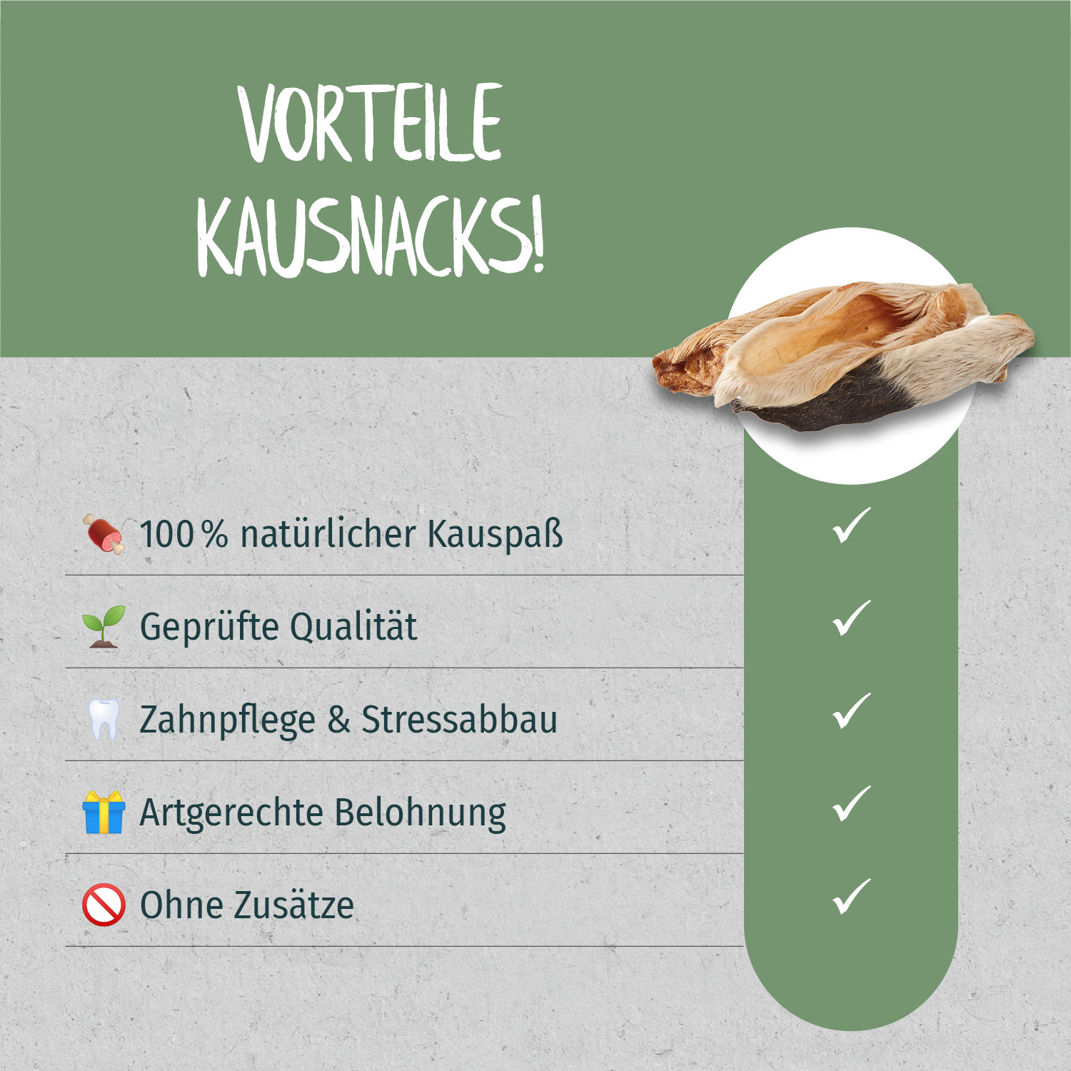 Primox - Lammohren mit Fell 100g - 6 x 100g - 3