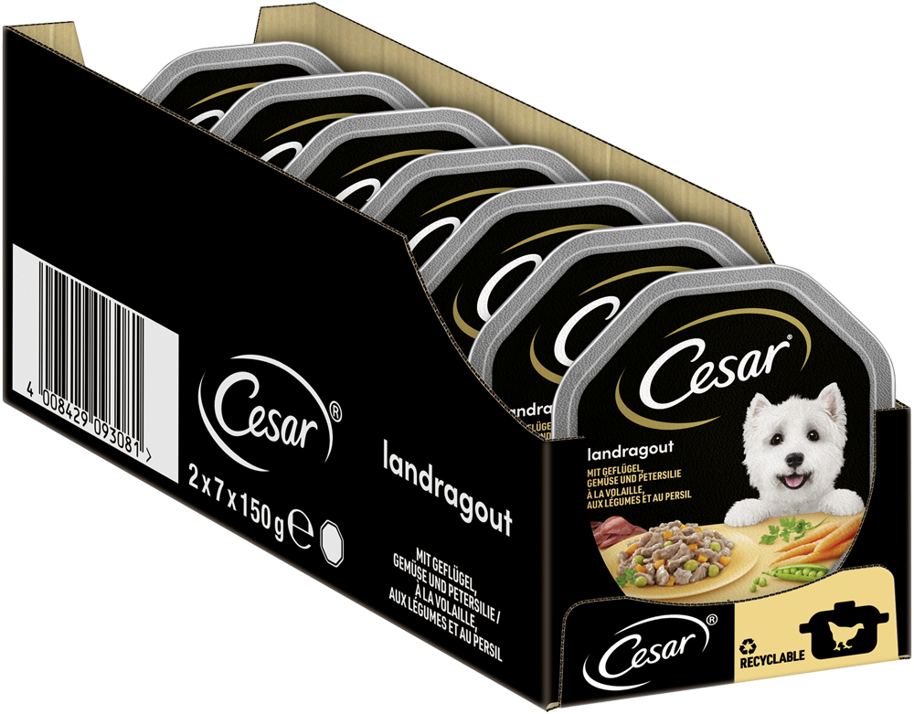 Cesar - Landküche Geflügel & Gemüse in Sauce - 14 x 150g - 2