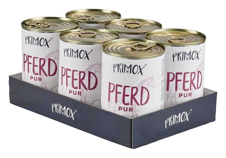 Primox - Hunde Nassfutter Pferd PUR 6 x 400G - 6 x 400 g - 4