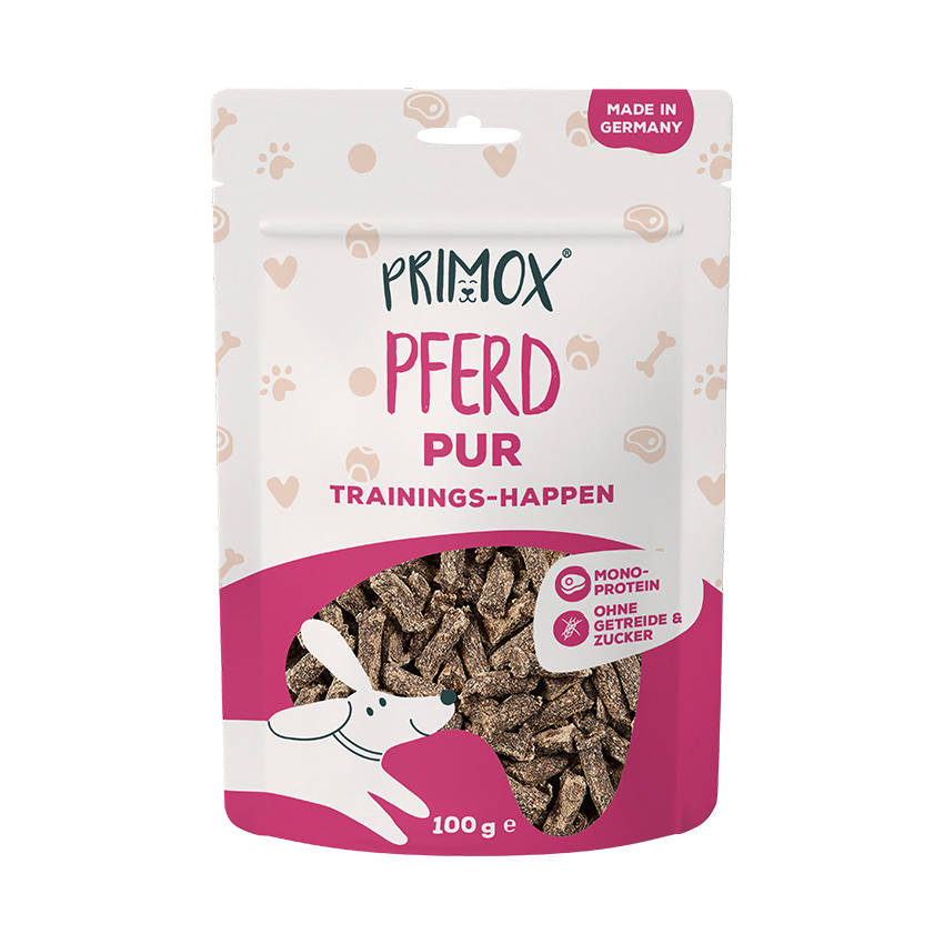 Hundeleckerlis Pferd pur 100g