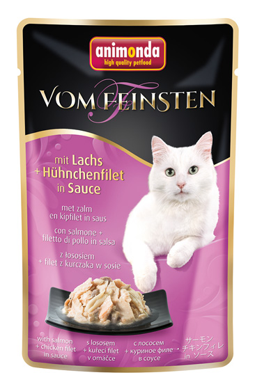 mit Lachs + Hühnchenfilet in Sauce mit Lachs + Hühnchenfilet in Sauce