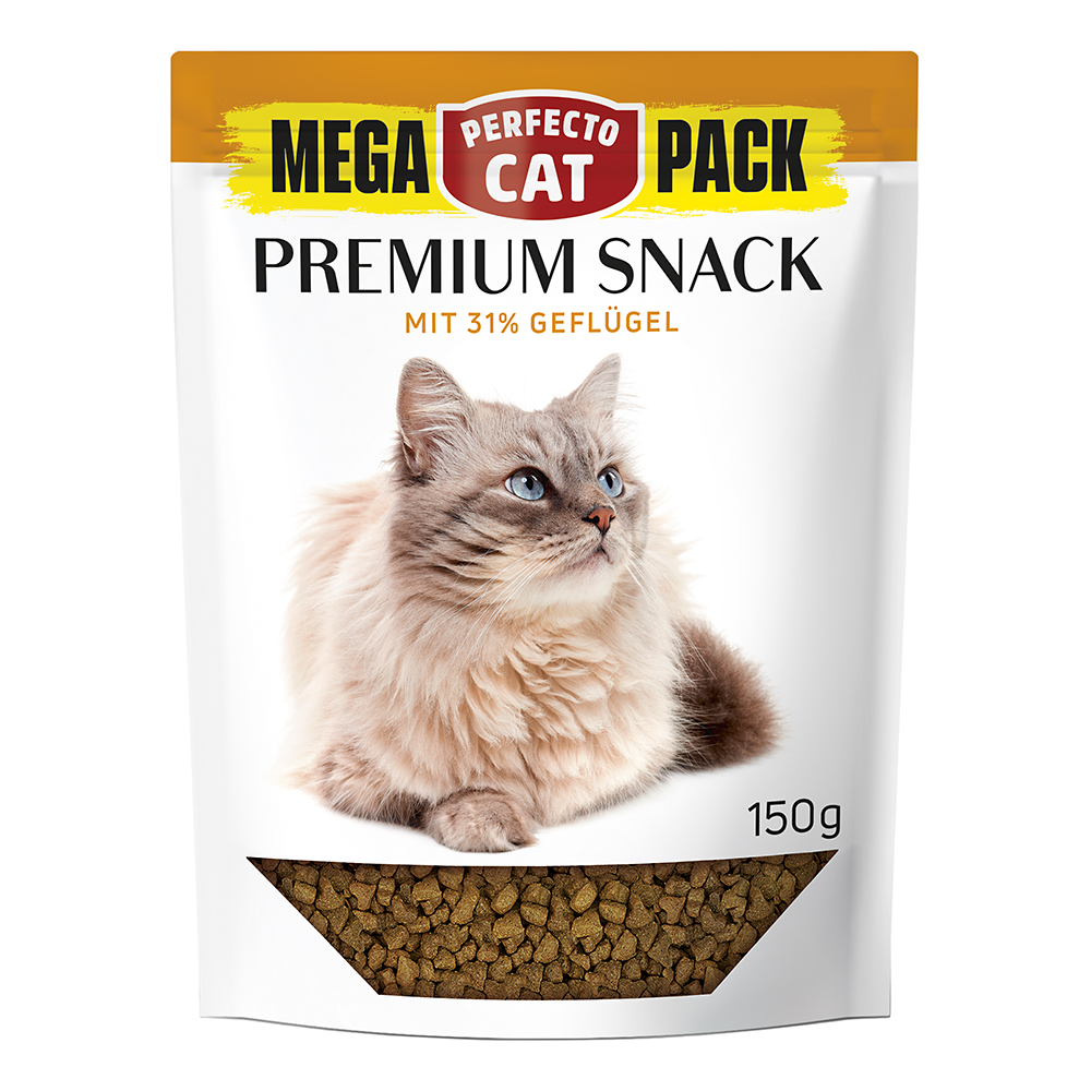 Feiner Katzensnack in Herzform mit 31% Geflügel.
