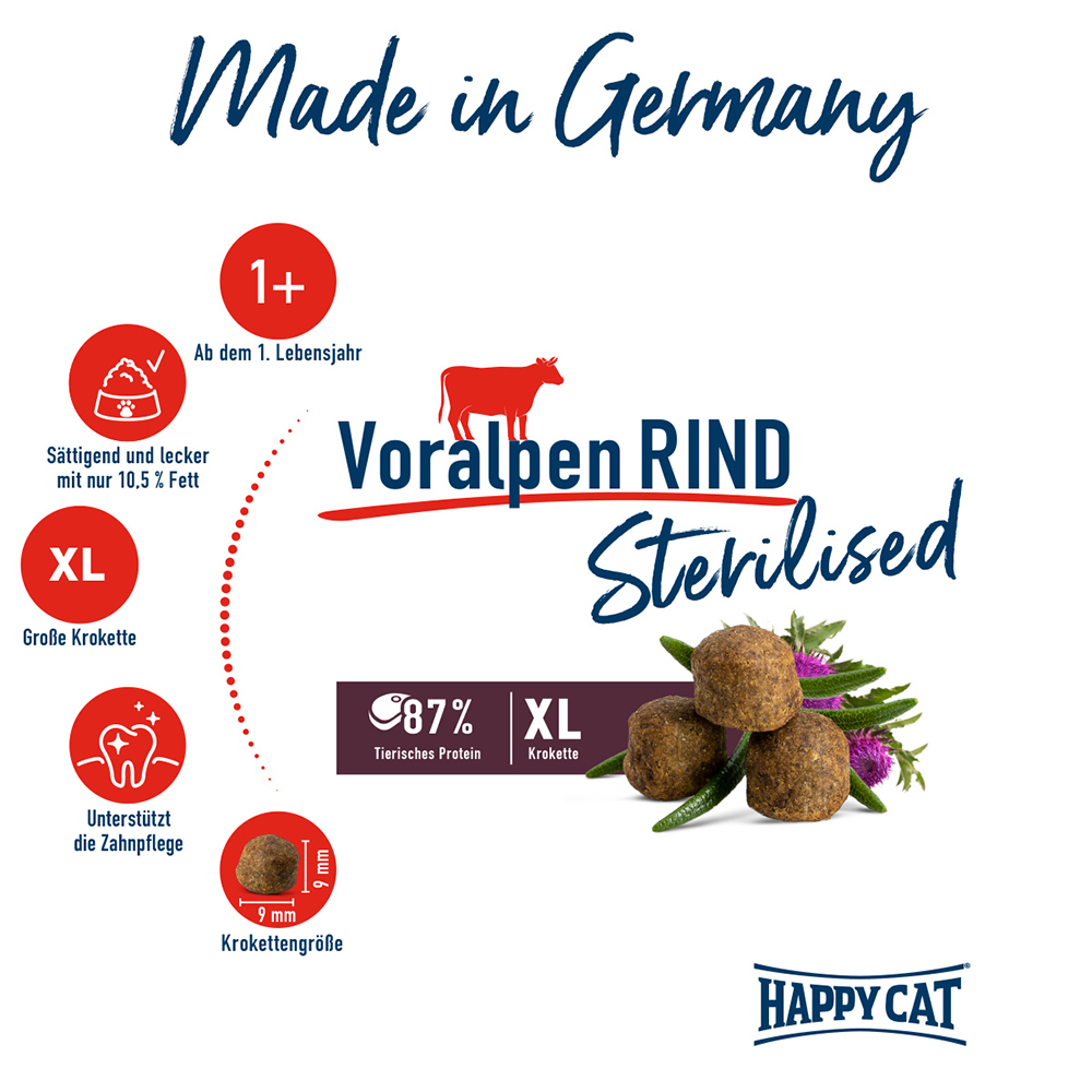 Happy Cat - Sterilised Adult Voralpen Rind - 2