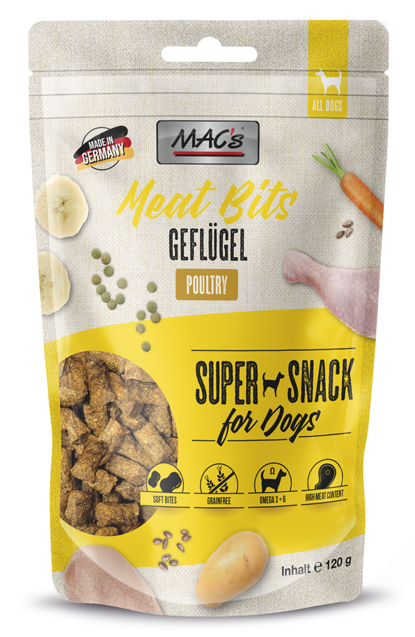 MAC´s - DOG Meat Bits Geflügel - 9 x 120 g - 1