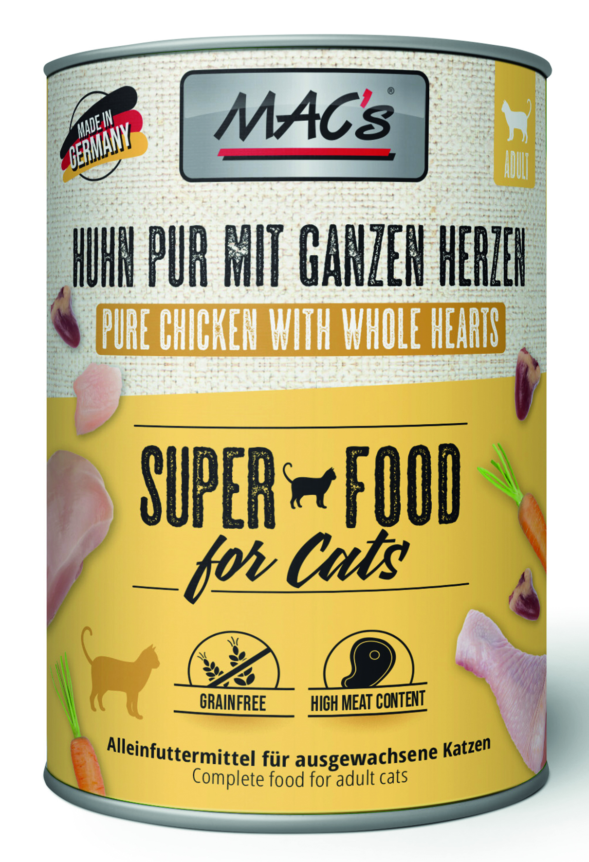 CAT Huhn PUR mit Gelfügelherzen