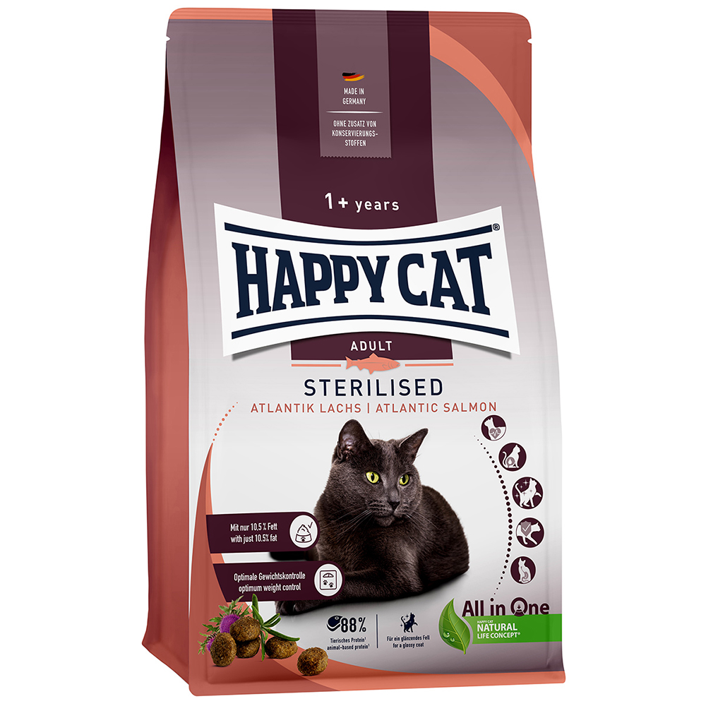 Happy Cat - Sterilised Adult Atlantik Lachs - 4 x 1.3 kg - 1