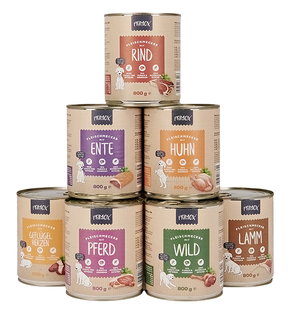 Primox - Hunde Nassfutter mit Ente  6 x 800g - 6 x 800 g - 4