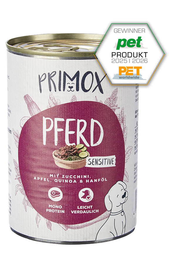 Hunde Nassfutter MENÜ mit Pferd 6 x 400G