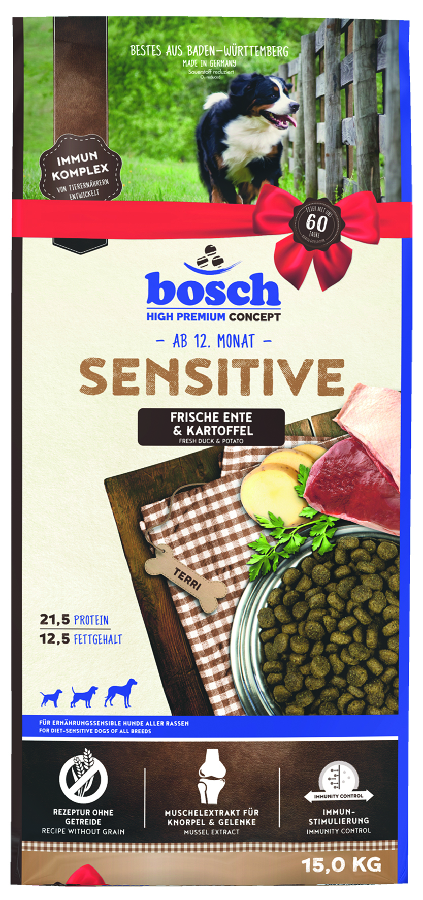 Bosch - Sensitive Ente & Kartoffel - 1 x 15000 g - 1