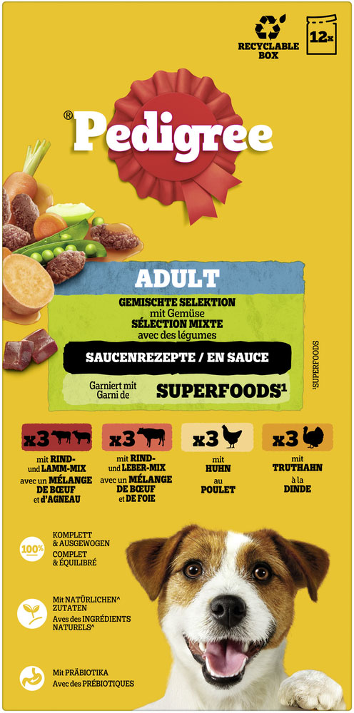 Pedigree - Multipack gemischte Selektion in Sauce - 4 x 1.2 kg - 2