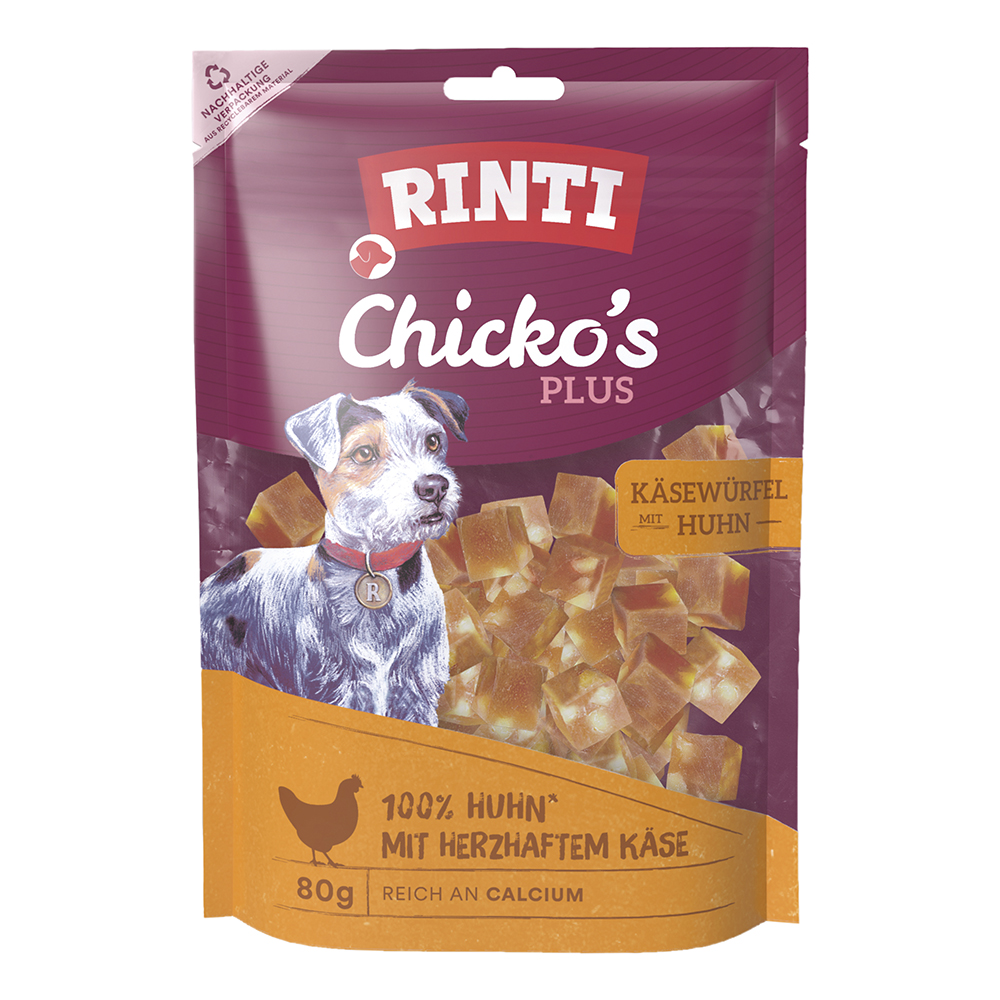 Rinti - Extra Chicko Plus Käsewürfel - 1 x 80 g - 1