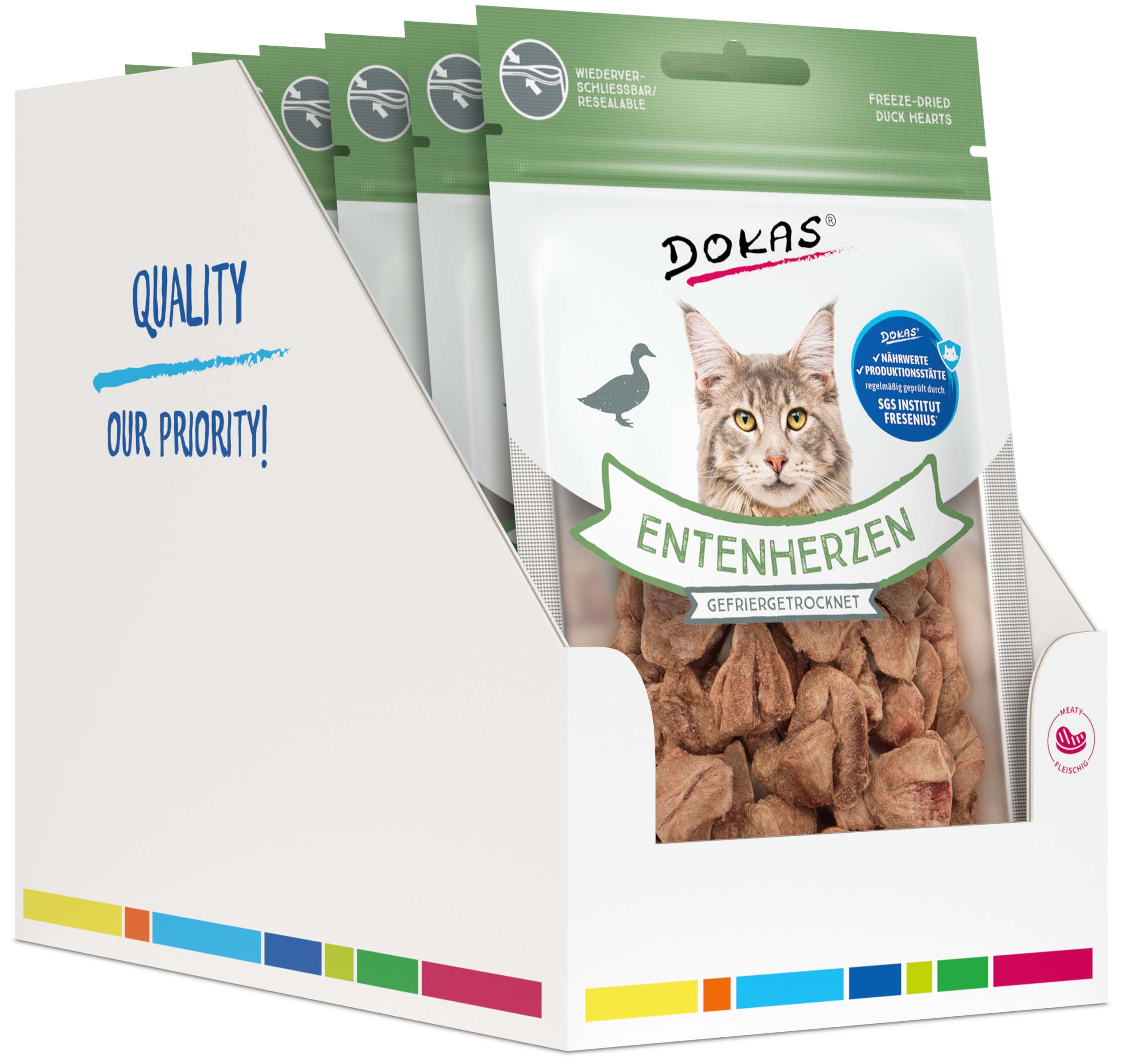 Dokas - Entenherzen gefriergetrocknet - 6 x 15g - 2
