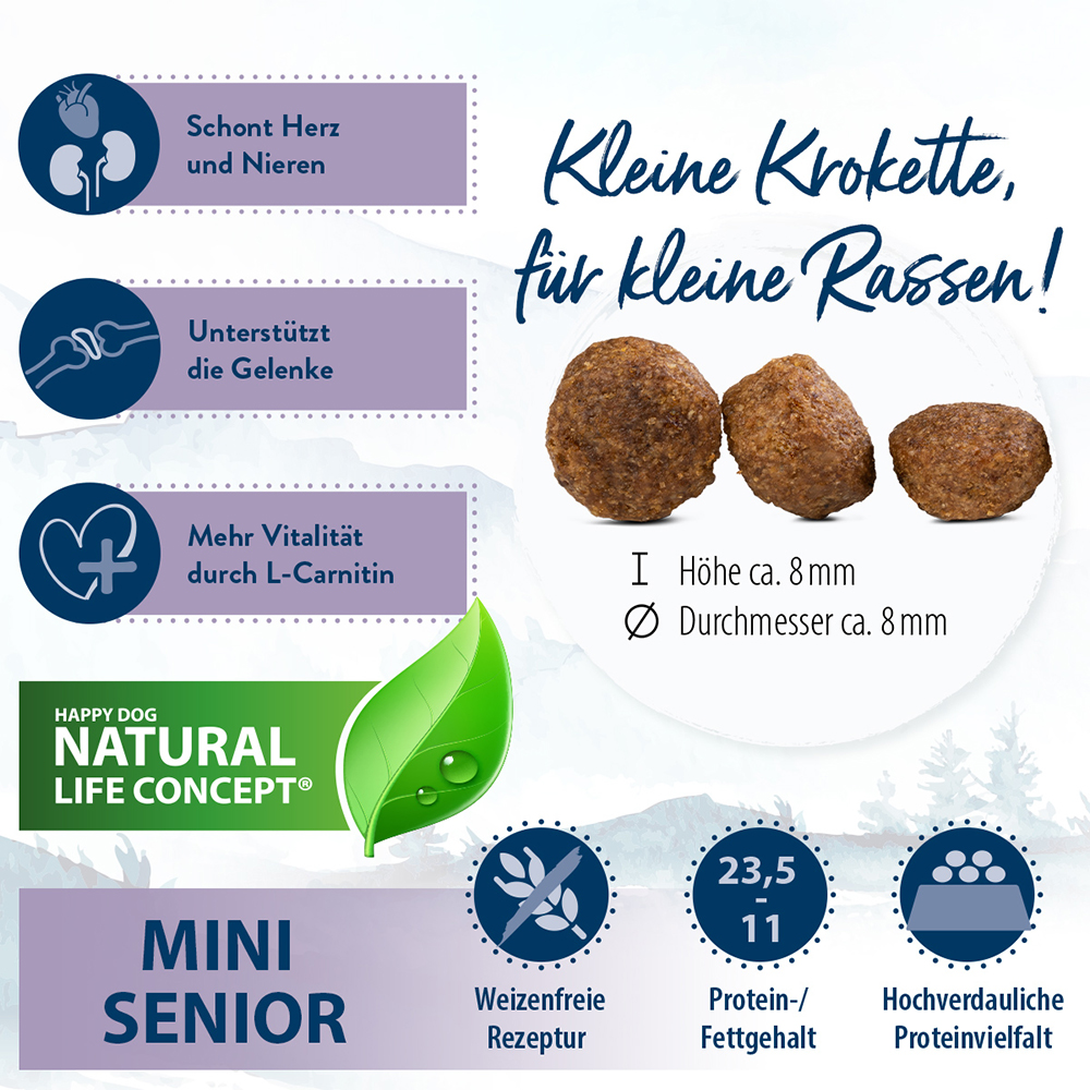 Happy Dog - Mini fit&vital Senior - 1 x 800g - 2