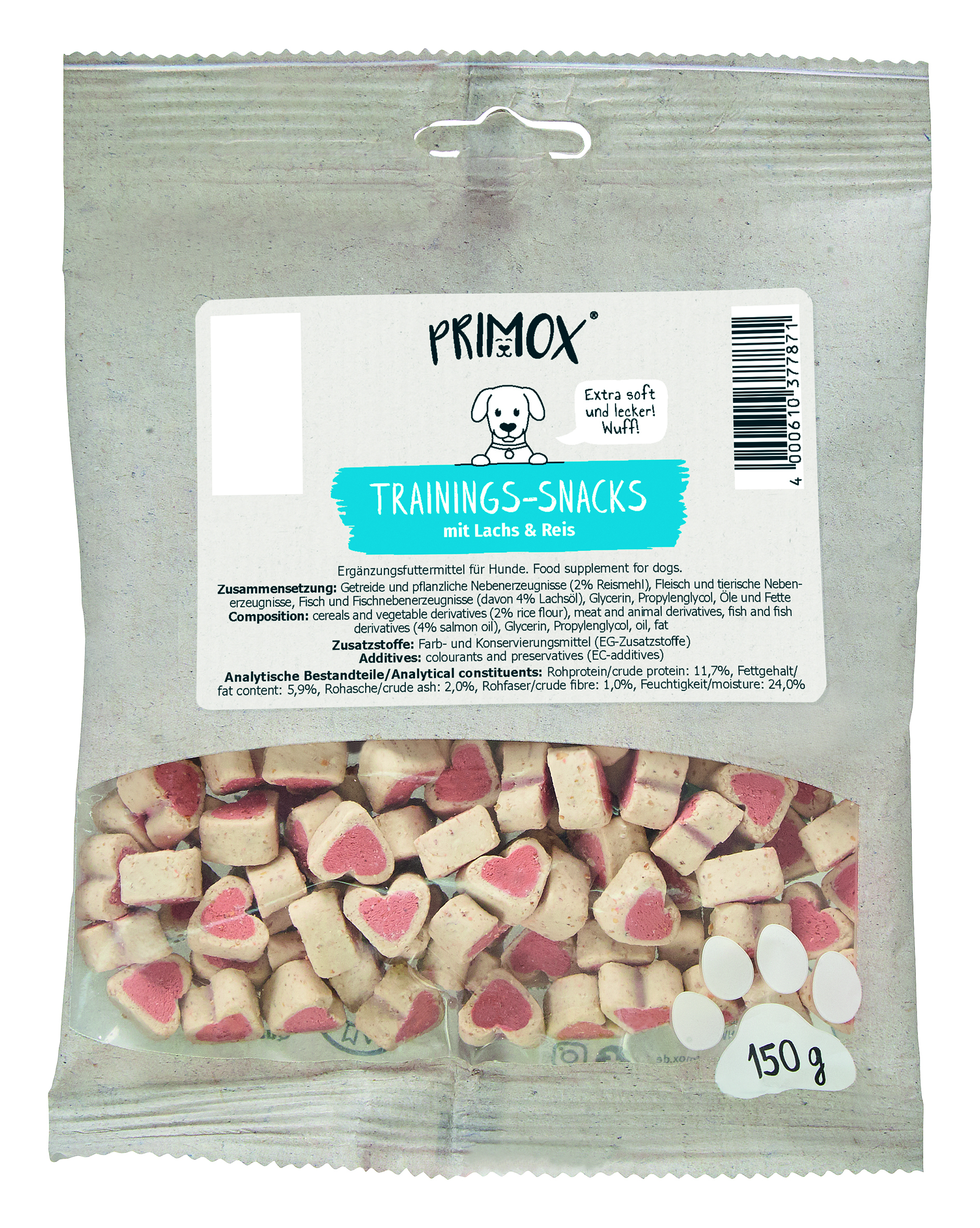 Primox - Trainingssnack mit Lachs & Reis 150g - 8 x 0.15 kg - 1