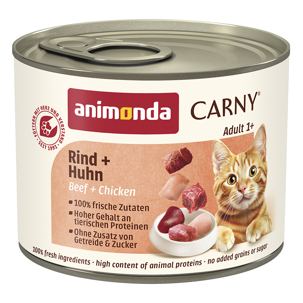 Animonda Carny - Adult Rind + Huhn - 6 x 200 g - 1