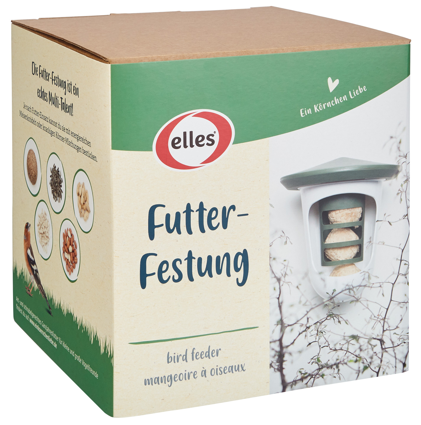 elles - Vogelfutterspender "Futter-Festung" - 1 x 1 Stück - 1
