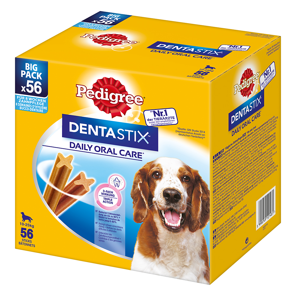 Pedigree - Dentastix Tägliche Zahnpflege Big Pack für mittelgroße Hunde 56 Stück - 1