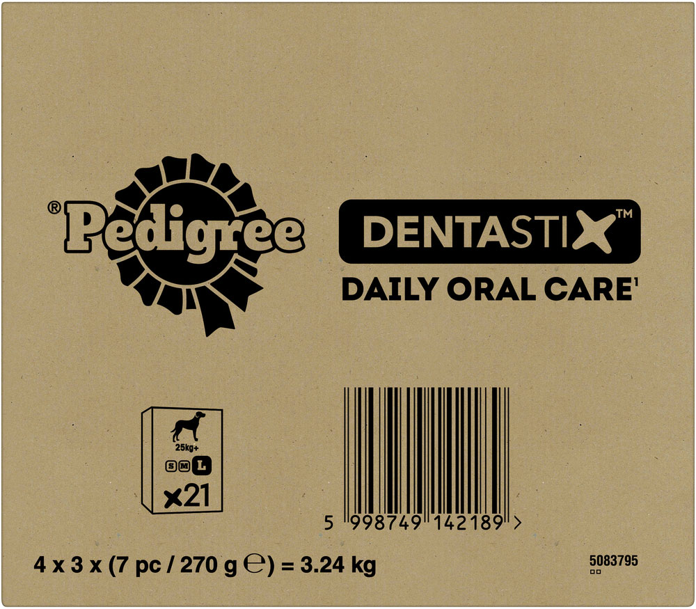 Pedigree - Dentastix Daily Oral Care MP - Für große Hunde - 4 x 21 Stück - 3