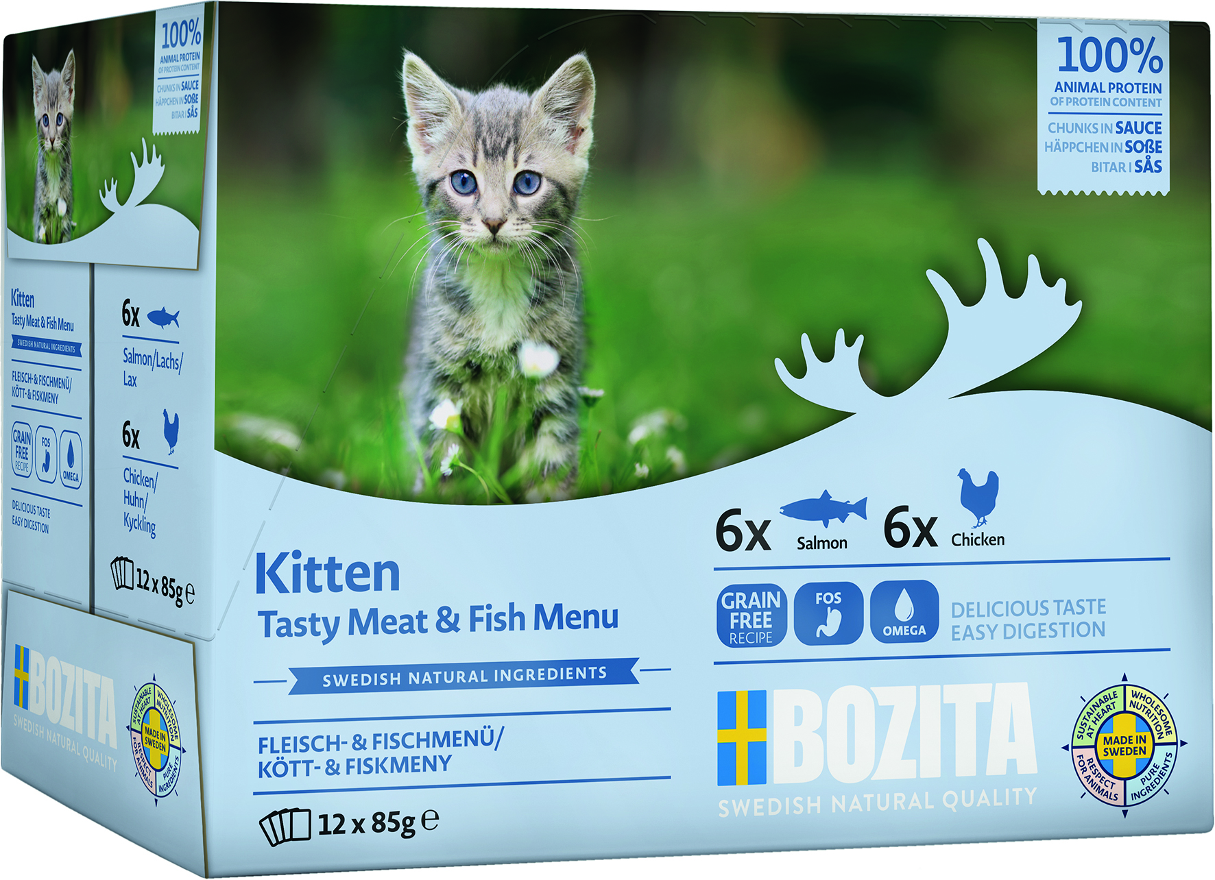 Bozita - Pouch Multibox Fisch & Fleisch Kitten - 1
